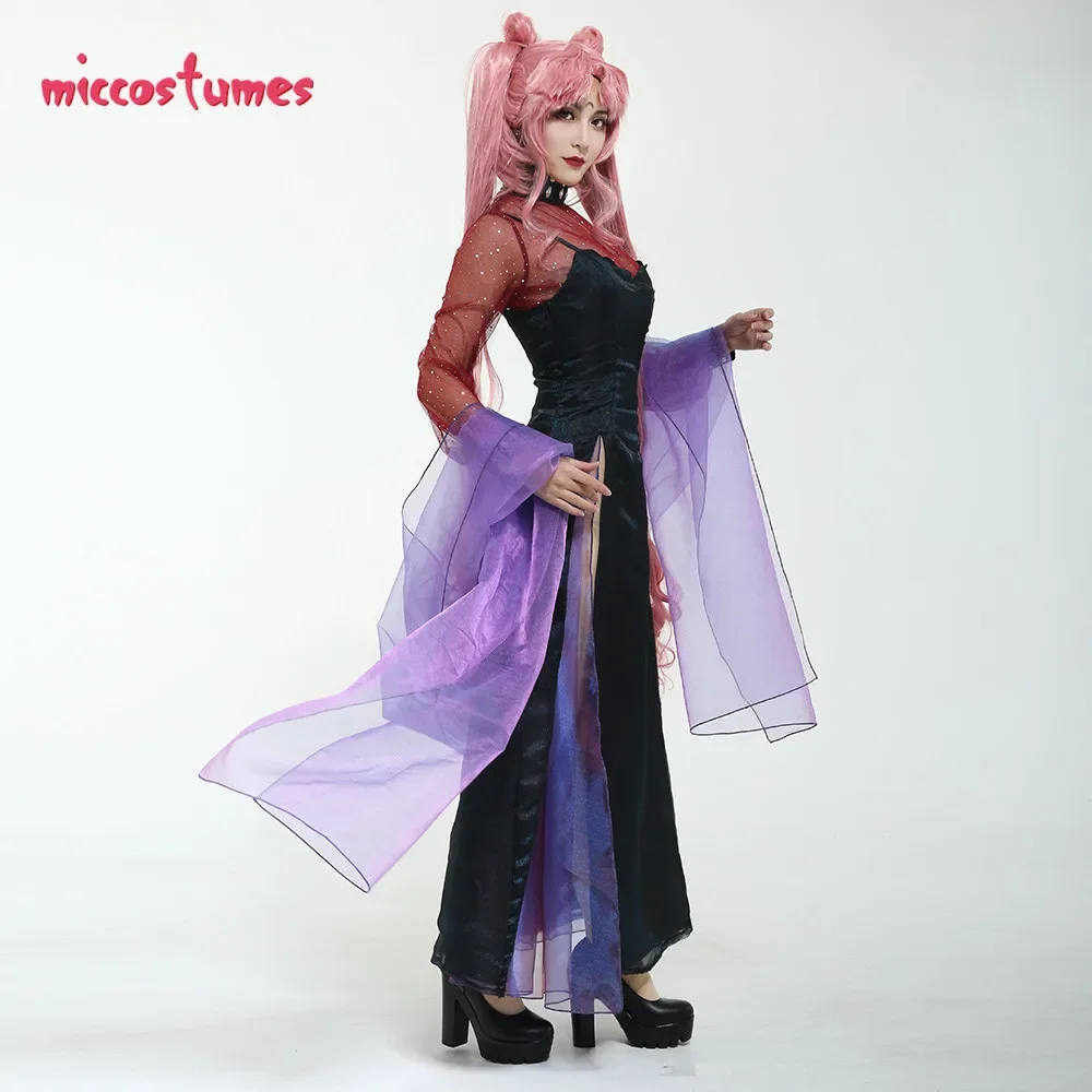 Vrouwen Gothic Black Lady Chibiusa Cosplay Kostuum Jurk Vrouwen Halloween Outfit