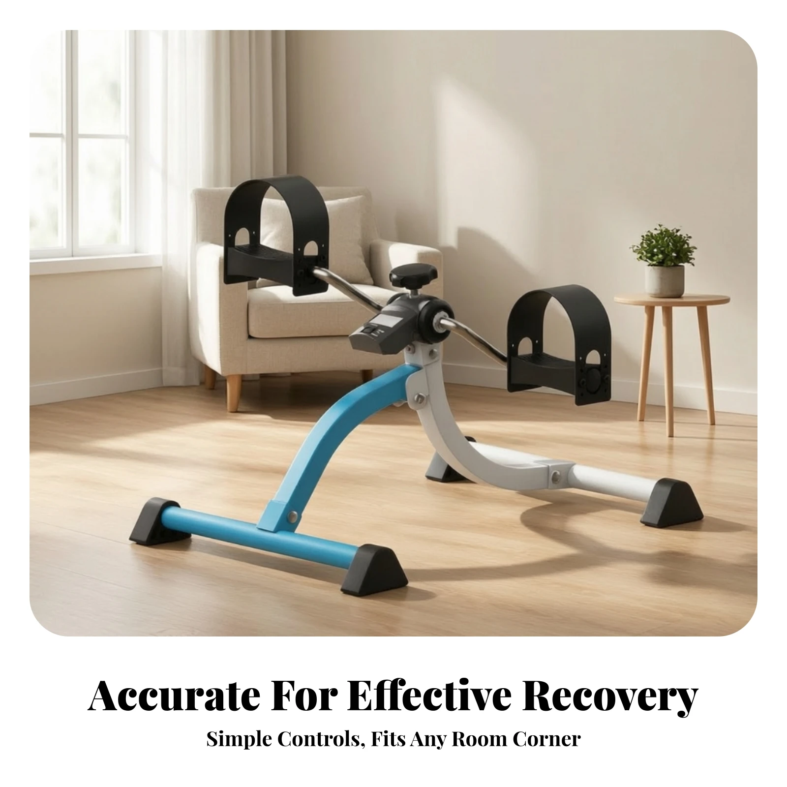 Seated Pedal Exerciser with Handlebar Adjustable Resistance Arm and Leg Leg Pedal Exerciser Exercise Equipment Sturdy