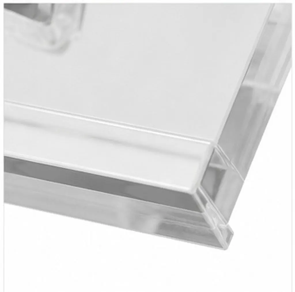 2Pcs Award Plaque Display Stands Crystal Clear Acrylic Non Slip Base Desktop Sign Stand for Certificates Medals Nameplates