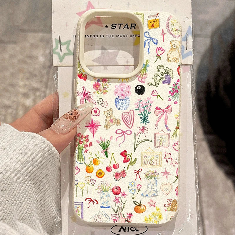 

Watercolor Floral Pattern Phone Case For Xiaomi 15T Pro 5G 15T 14T 13T 15 14 13 Silicone Cover For Poco X7 X6 X5 F5 F6 F7 Fundas
