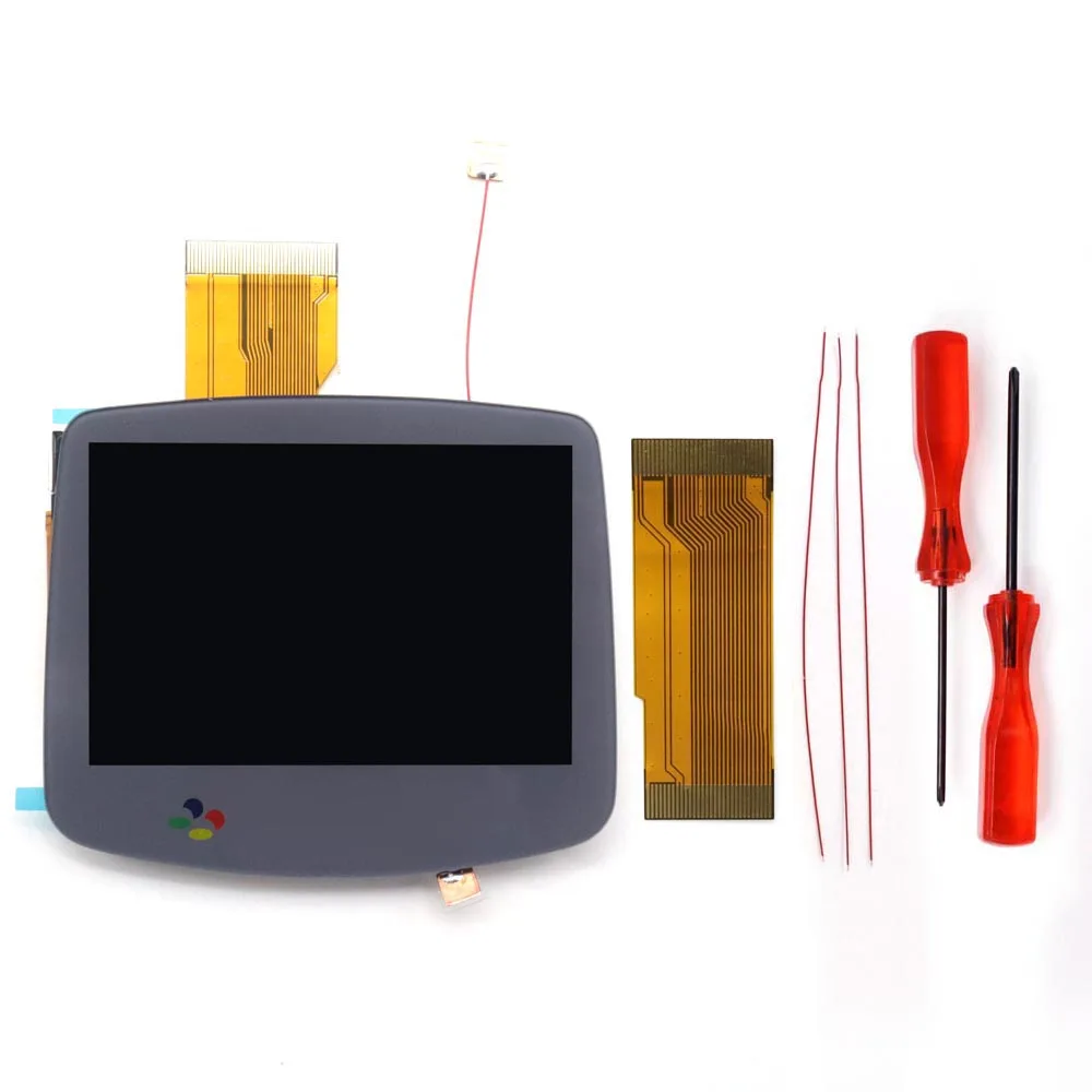 HISPEEDIDO Rechargeable for GBA V5 IPS HD 720x480 Drop-in Screen Kits No welding required Desaturation FRM OSD w/Shell image 3