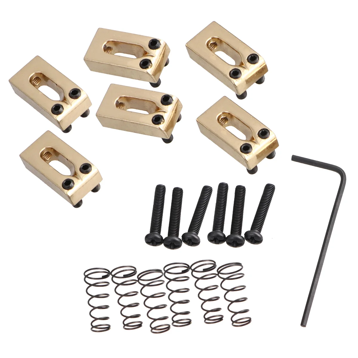 

6 Pcs Electric Guitar Bridge Maintenance Saddle Rectangle Set Tremolo Tone Improvement