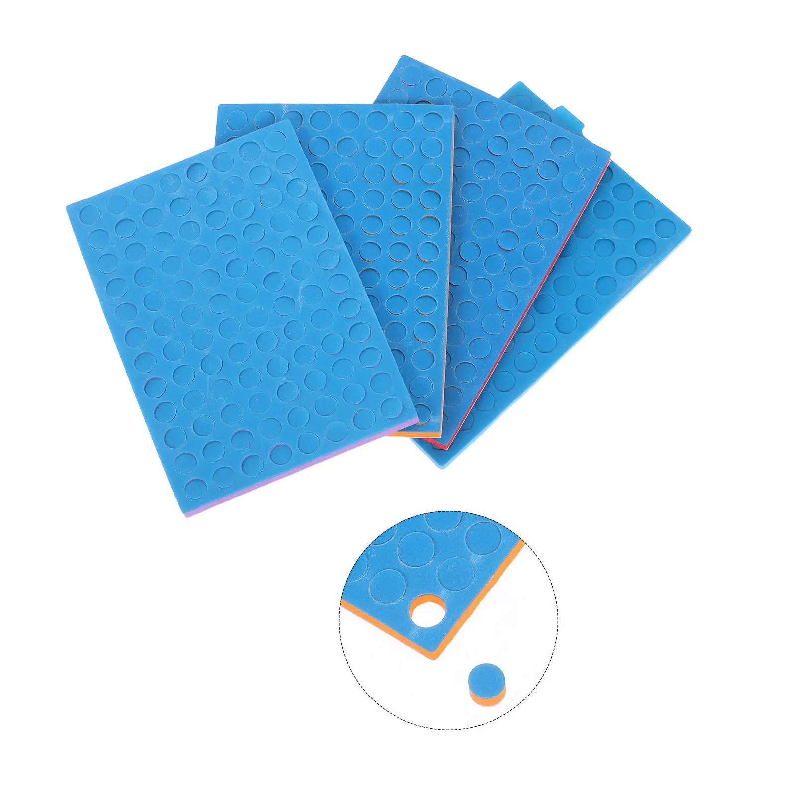 1Set Circular Sandpaper Sponge Self-Adhesive Fine Sanding Discs for Plastic Craft Polishing Smoothing Model Sanding Sponge
