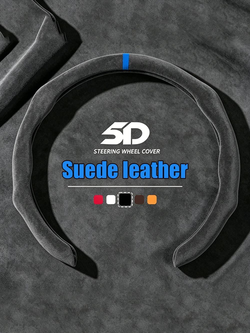 5D Sports Premium Rutschfester Lenkradbezug für BMW M Sport G30 G02 X5 F40 F41 G82 M4 Weiches Wildleder Auto-Innenausstattung – Detail 9