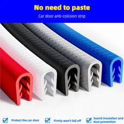 5m car anti-collision decorative strip universal U-shaped protection door side seal built-in steel plate anti-collision strip