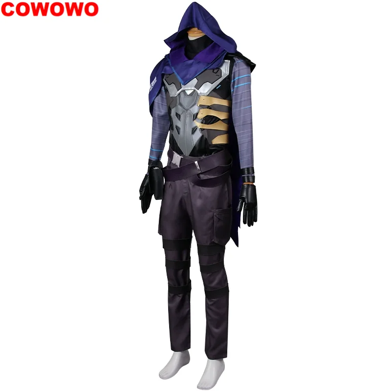 COWOWO-traje de Cosplay de Valorant Omen, uniforme de fiesta de Anime, juego de Halloween, ropa de rol, conjunto completo, nuevo