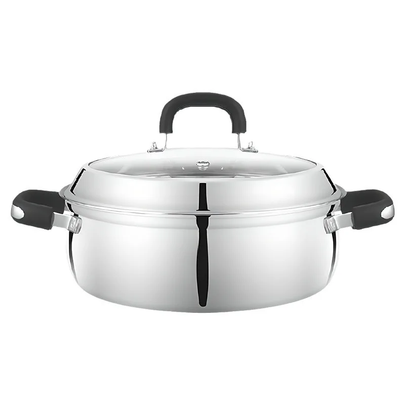 Stainless steel multi-function pot cooking pot household frying saucepan steamer wok