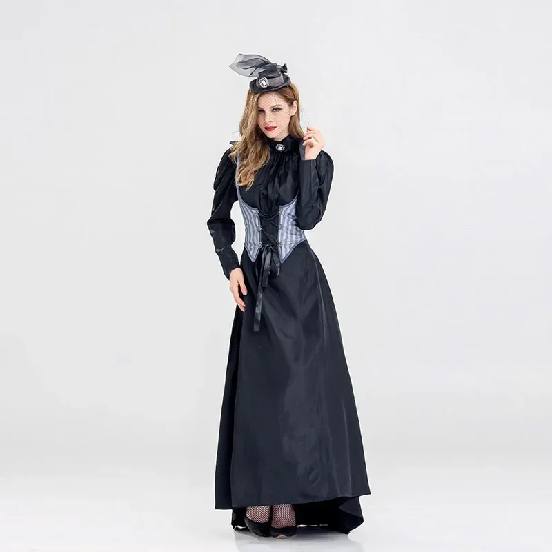 Costume de Vampire Sombre pour Femme Adulte, Déguisement d'Halloween