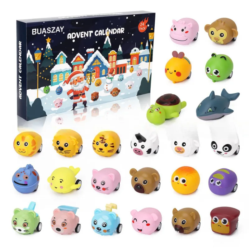 

Christmas Countdown 24 Days Kids Advent Calendar Surprise Blind Box Car Toys Holiday Gift 2025 Trendy Toy Collection
