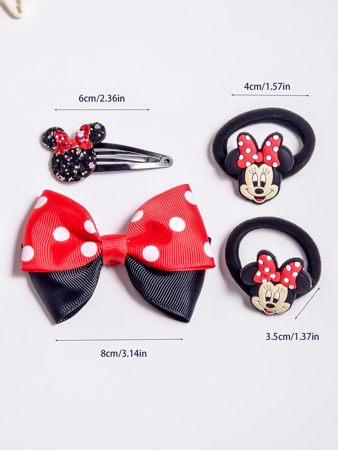 4-piece cartoon color matching hair accessories set Fashion popular cartoon back-to-school season day party hair accessories