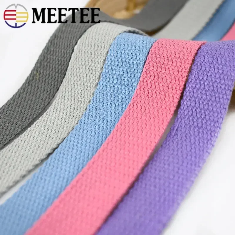 5Meters 20-50mm 1.3mm Thick Canvas Cotton Webbing Tape Backpack  Strap Band Clothes Ribbon DIY Garment Belt Sewing Accessories