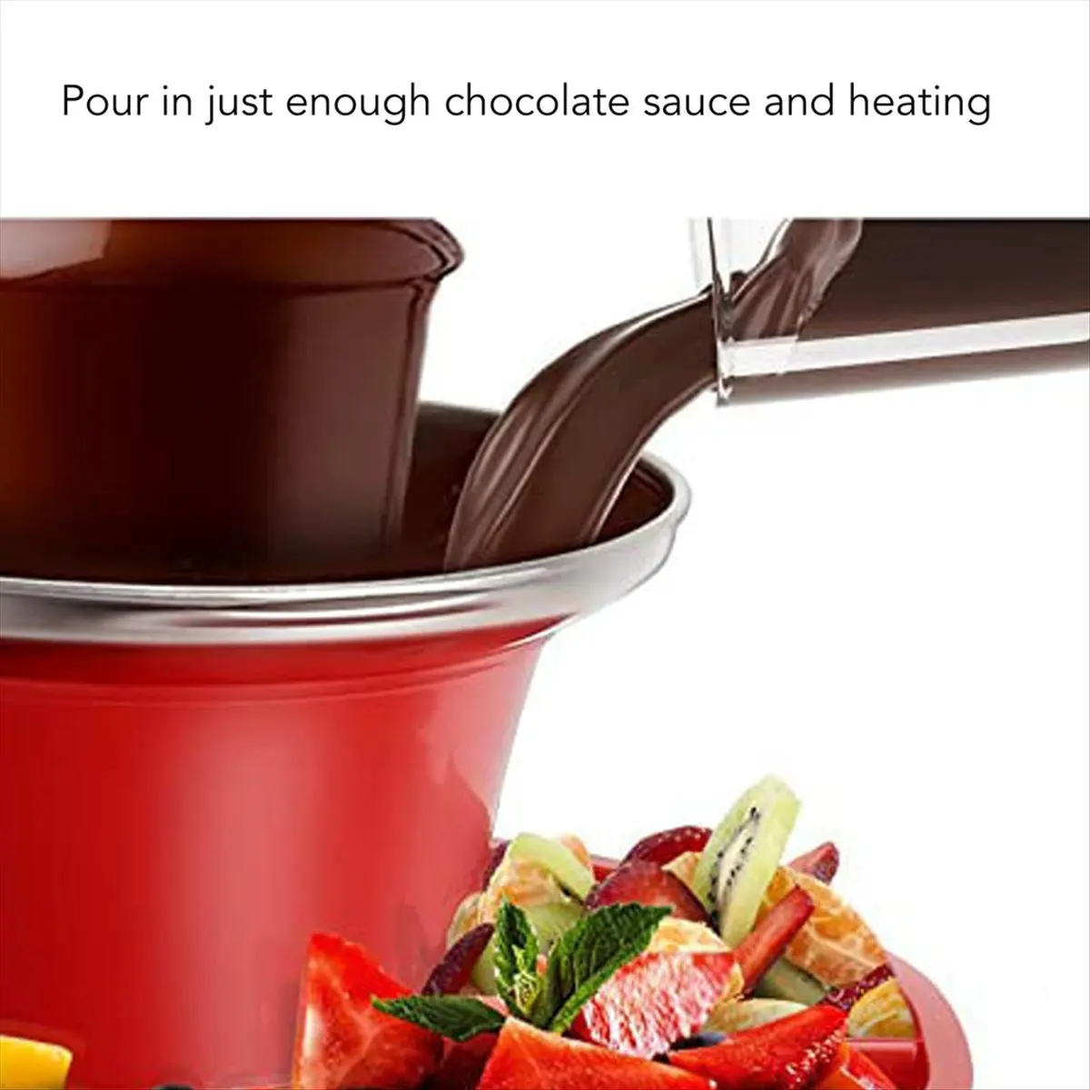 N18R Three Layer Chocolate Fountain Machine Detachable Mini Nostalgia Melting Chocolate Fondue Chocolate Melt Fondue EU PLUG