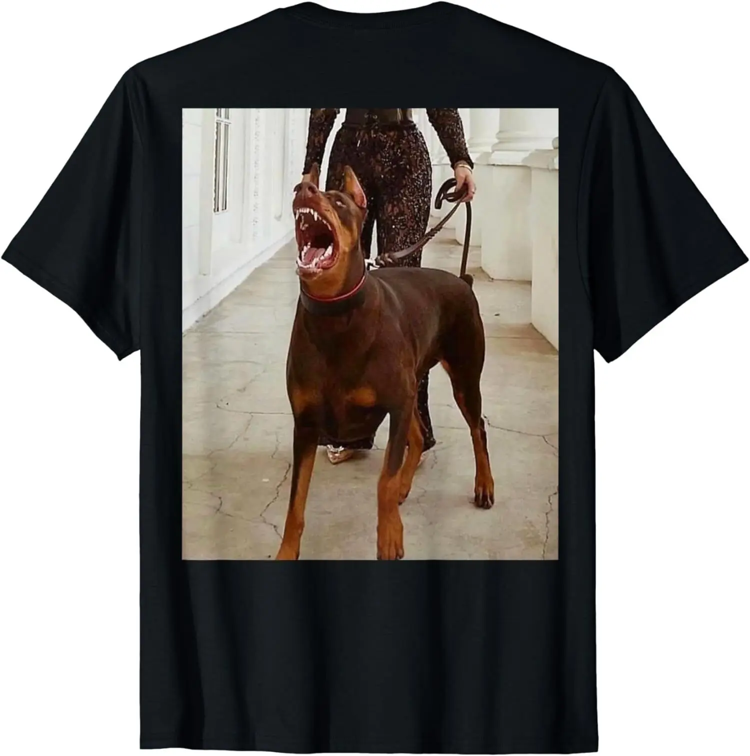 NEW LIMITED Doberman Protector Tee Shirt Back Print Gift T-Shirt S-3XL