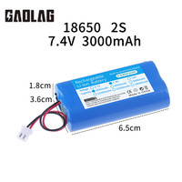 7.4V 3000mah 18650 li-ion rechargeable battery pack with XH2.54 Plug 18650-2S lithium battery For megaphone speaker parts