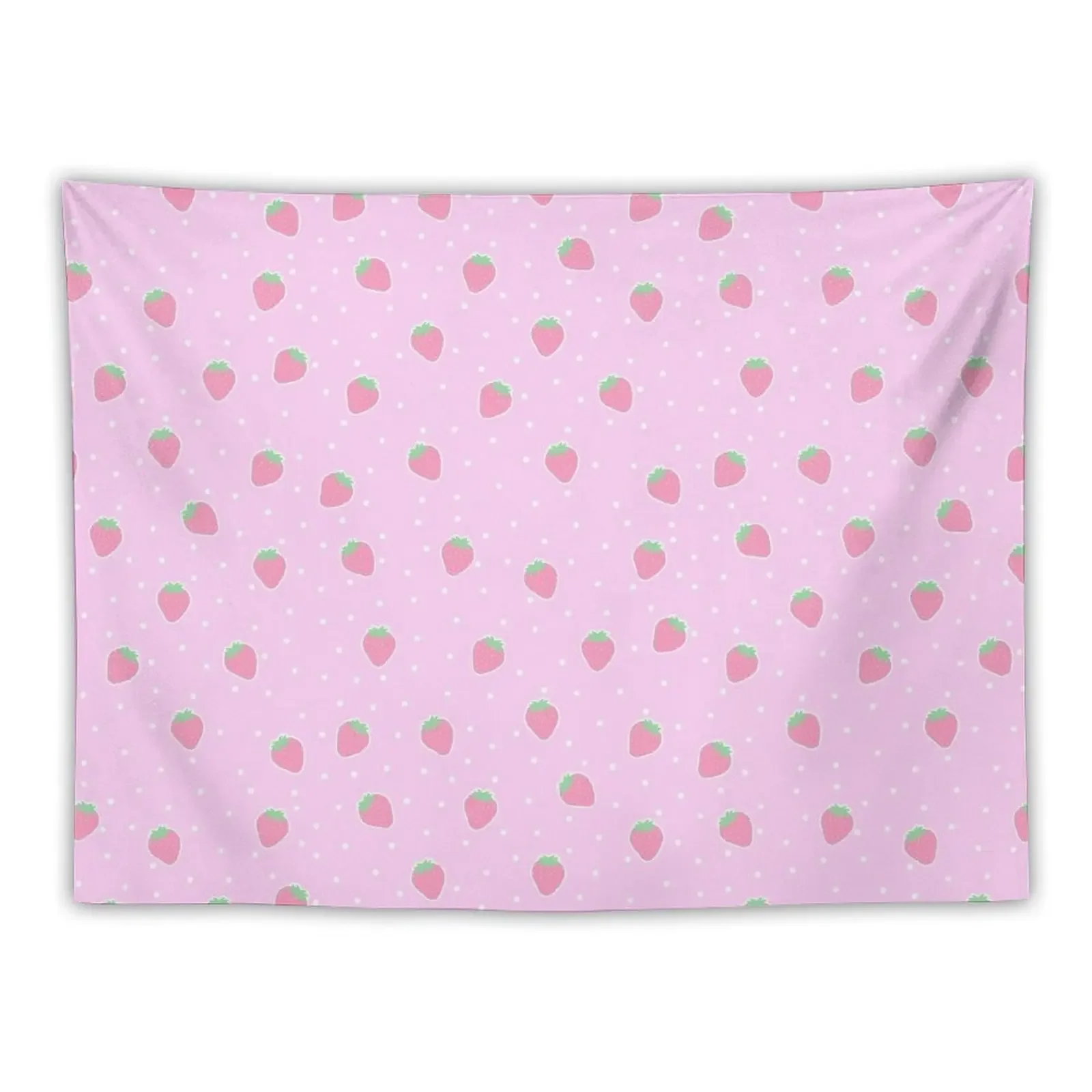 

Strawberry Fair - cute kawaii print Tapestry Carpet On The Wall Wall Hanging Decor Decor For Room Tapestry