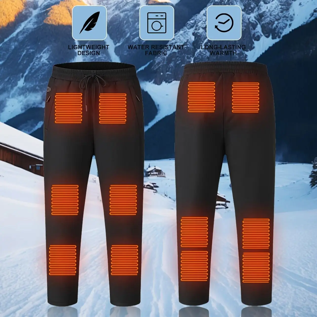 

Heated Pants Winter Thermal Hiking Pants Heating Underwear USB Electric Heated Pants Ski Wear Heater Sports Thermal Pants