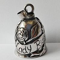 Decorative Motorcycle Bell Artistic Metal Charm Rose Design Bell with Symbolic Touch Rider Ornament for Good Energy