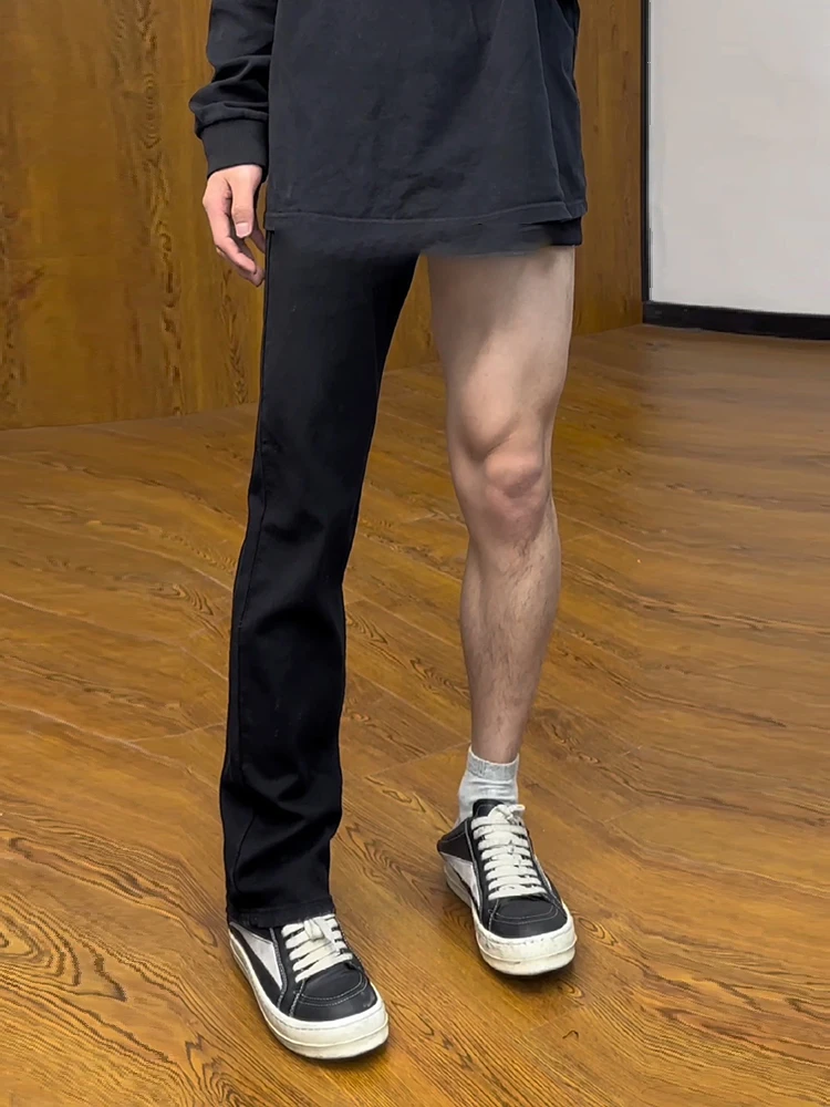 

Мужские джинсы Slim Fit стрейч, прямые, в американском стиле High Street, CleanFit, с эффектом стройности, расклешенные, молодежный стиль