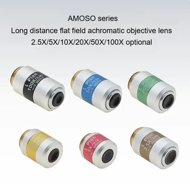 AMOSO Series/long Working Distance Flat Field Achromatic Objective Lens