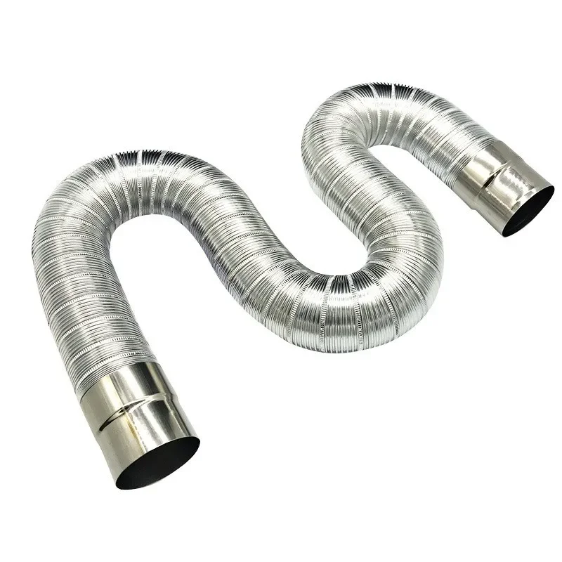 

Fireproof gas water heater stainless steel 60-150mm aluminum strong universal exhaust Car intake pipe extension tube length