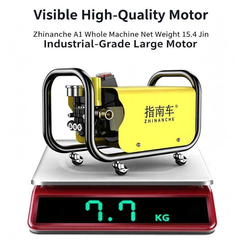 220V 200Bar Powerful Portable High Pressure Washer Household Car Wash Machine with Spray Gun Foam Cannon for Outdoor Cleaning
