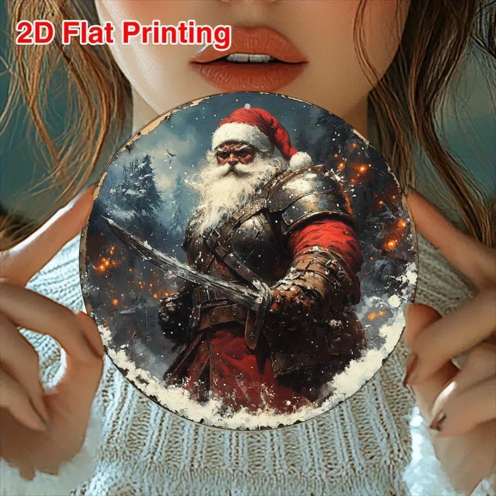 Брендовая алюминиевая круглая вывеска 8x8 дюймов 2D Flat - Кухня Домашний декор в деревенском стиле, настенная подвесная табличка, идеальный подарок на весенний день отца