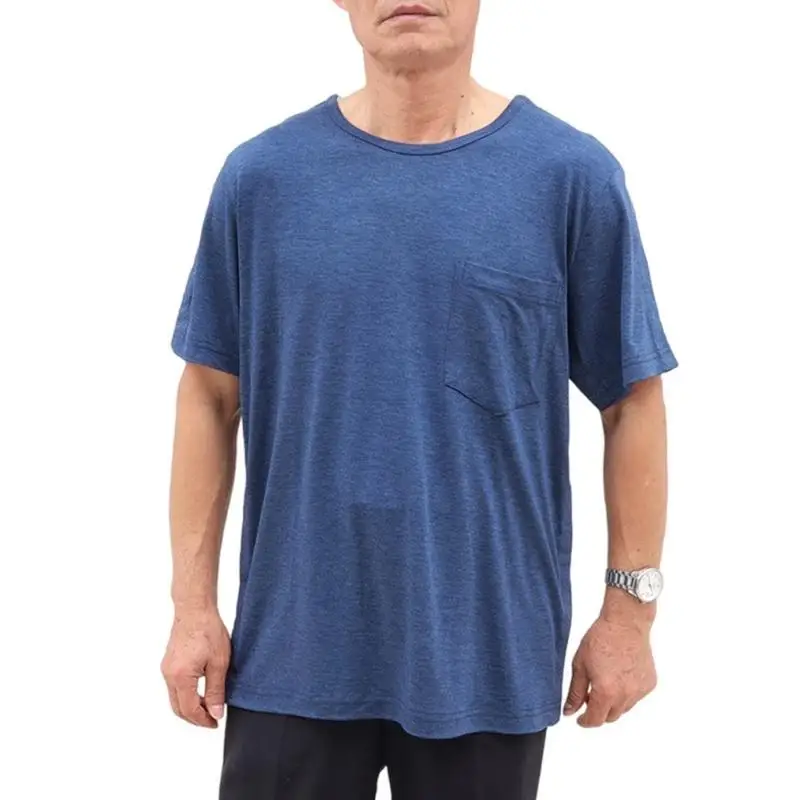 39BB Camicia unisex post-operatoria/dialisi, design a strappo completo con spalla facilmente aperta, camicia accesso alla con