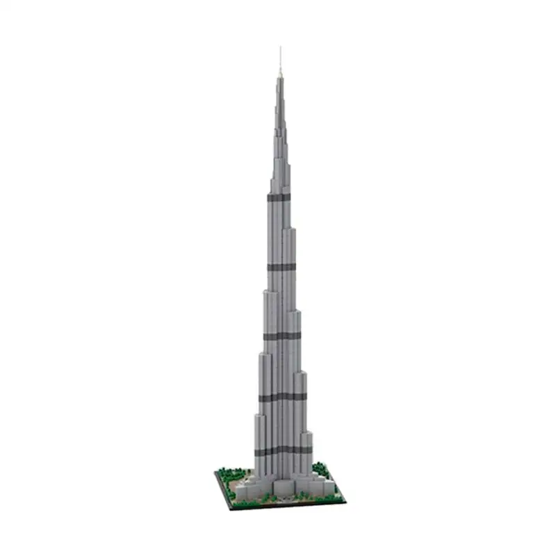 Bloques de construcción MOC Burj Khalifa, Kits de modelos de rascacielos de arquitectura a escala 1:800, torre creativa, juguetes para niños, regalos de navidad