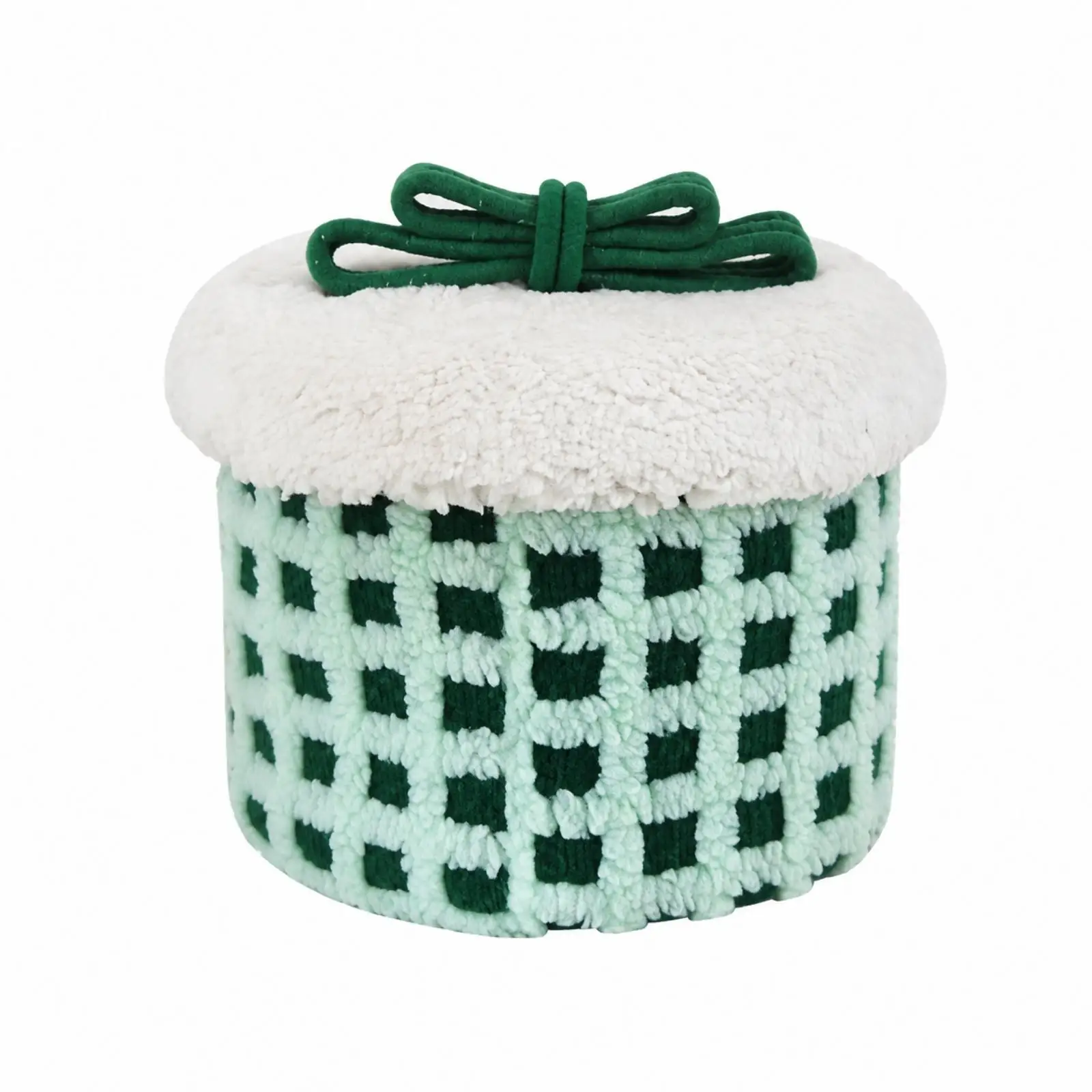 Practical Cotton Storage Basket with Form Fitting Lid for Desk Counter Organization of Daily Needs