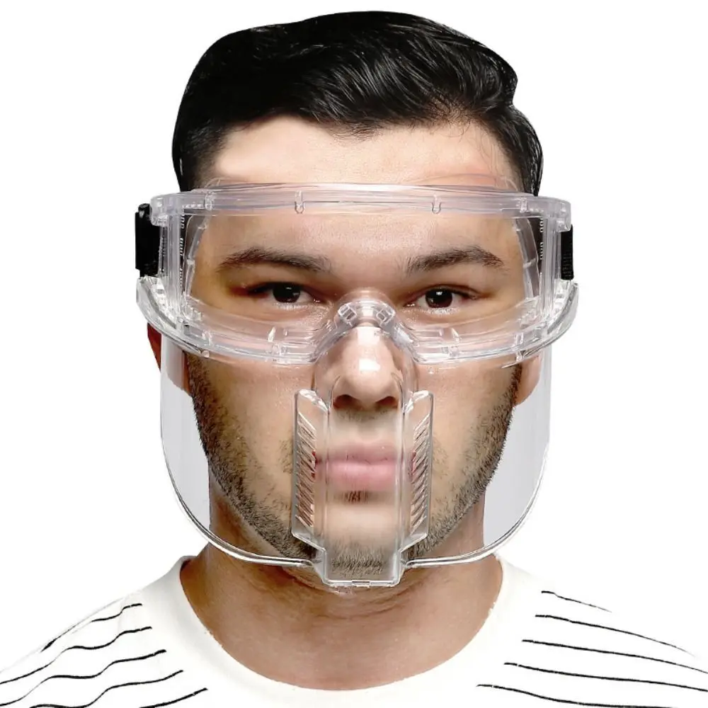Transparent Protected Face Shield Mask Ergonomic Anti-impact Kitchen Face Mask Multipurpose Anti-oil Splash Dust Mask