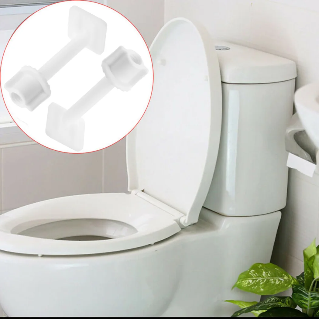 2 Sets Plastic Toilet Cover Hinge Repair Fixing Screws Universal Replacement Toilet Cover Set Screws Bathroom Accessories