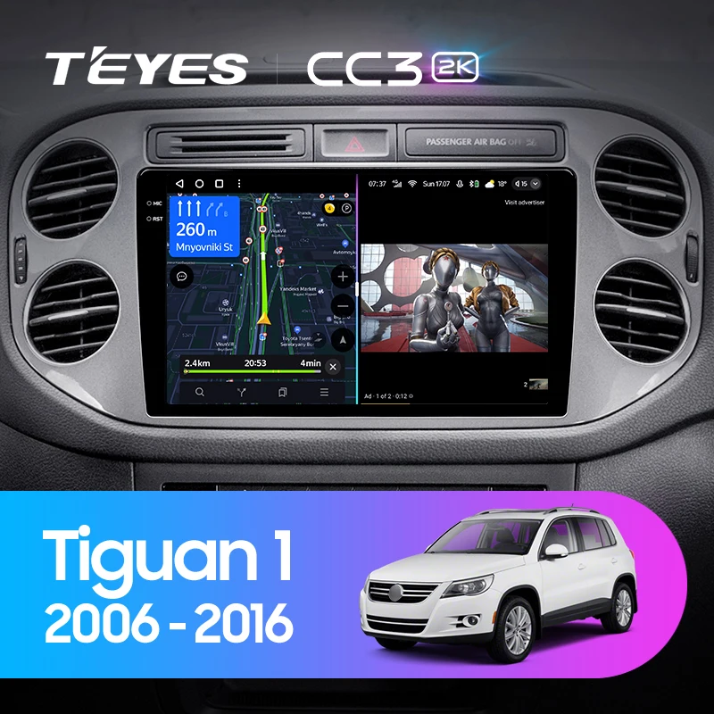 TEYES CC3 2K For Volkswagen Tiguan 1 NF 2006 - 2016 Car Radio Multimedia Video Player Navigation stereo GPS Android 10 No 2din 2