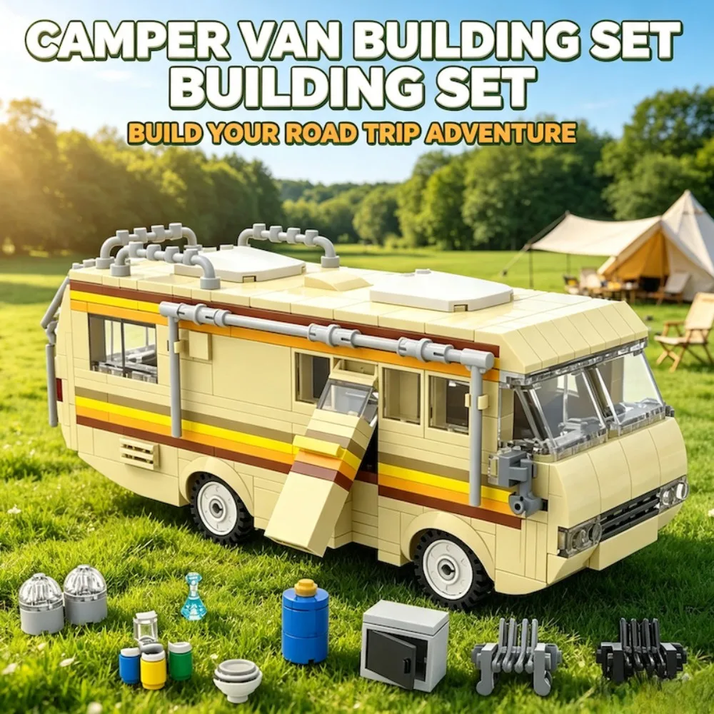 360ピース-映画「ブレイキング・バッド」rvバス-組み立てブロック-車モデル-クリエイティブバンハウス-キャンピングカー-大人向けクリスマスプレゼント