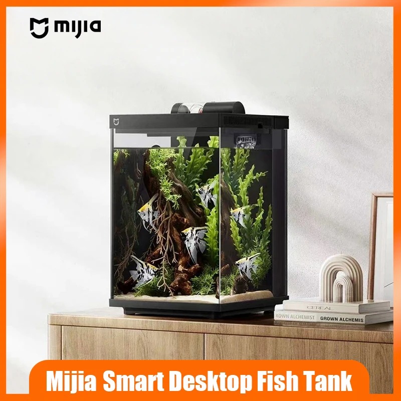 Mijia Smart Desktop Fish Tank 10L Panoramic Glass APP Intelligent Control Automatic Feeding Three Cycle Filtering
