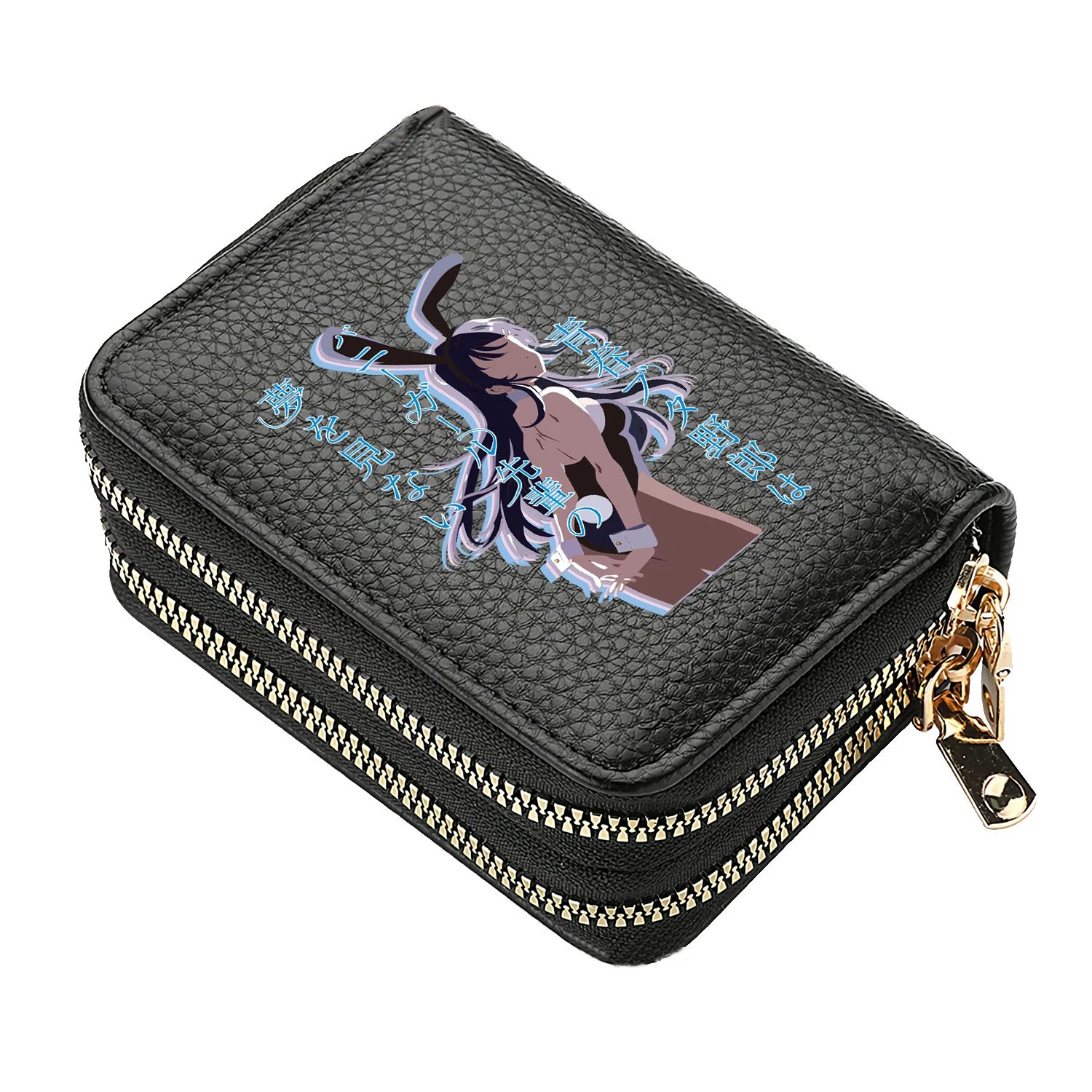 

Cartoon Cute Bunny Girl Short Zipper Card Wallet Anime ID Card Holders Kawaii Coins Purses Clutch Bag Cash Pockets Case