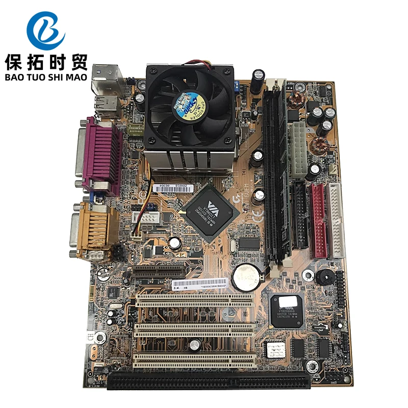 Original 8601T GA-6VEML GA-6VEM ISA Motherboard With 3PCI VGA LPT 1 ISA Slot CPU Industrial Board