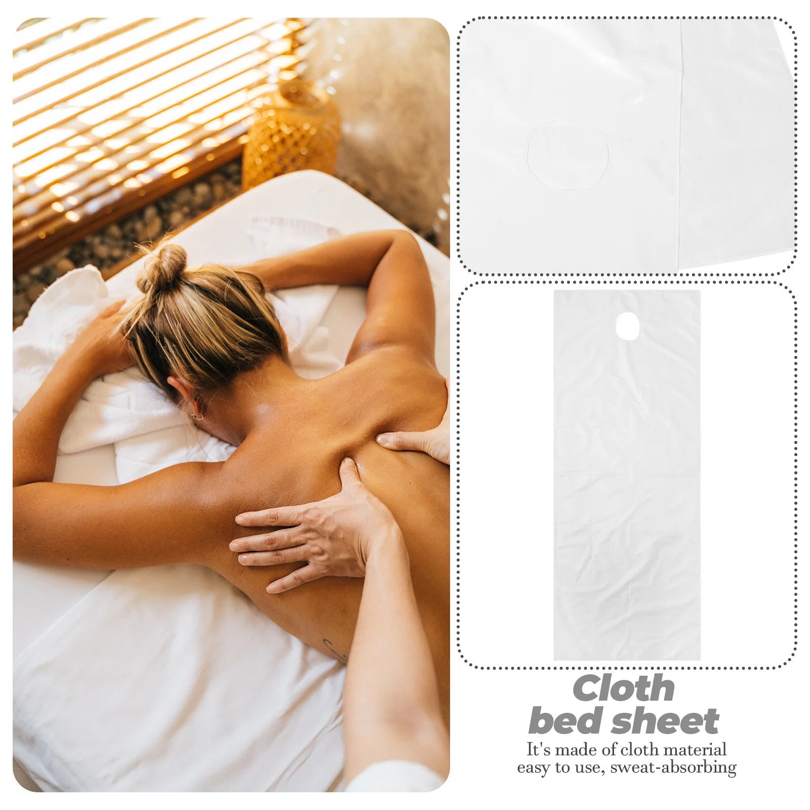 

Breathable Massage Bed Cover Waterproof Bath Sheet Durable Cloth Bed Sheet for Beauty Salon Spa Massage Table Supplies