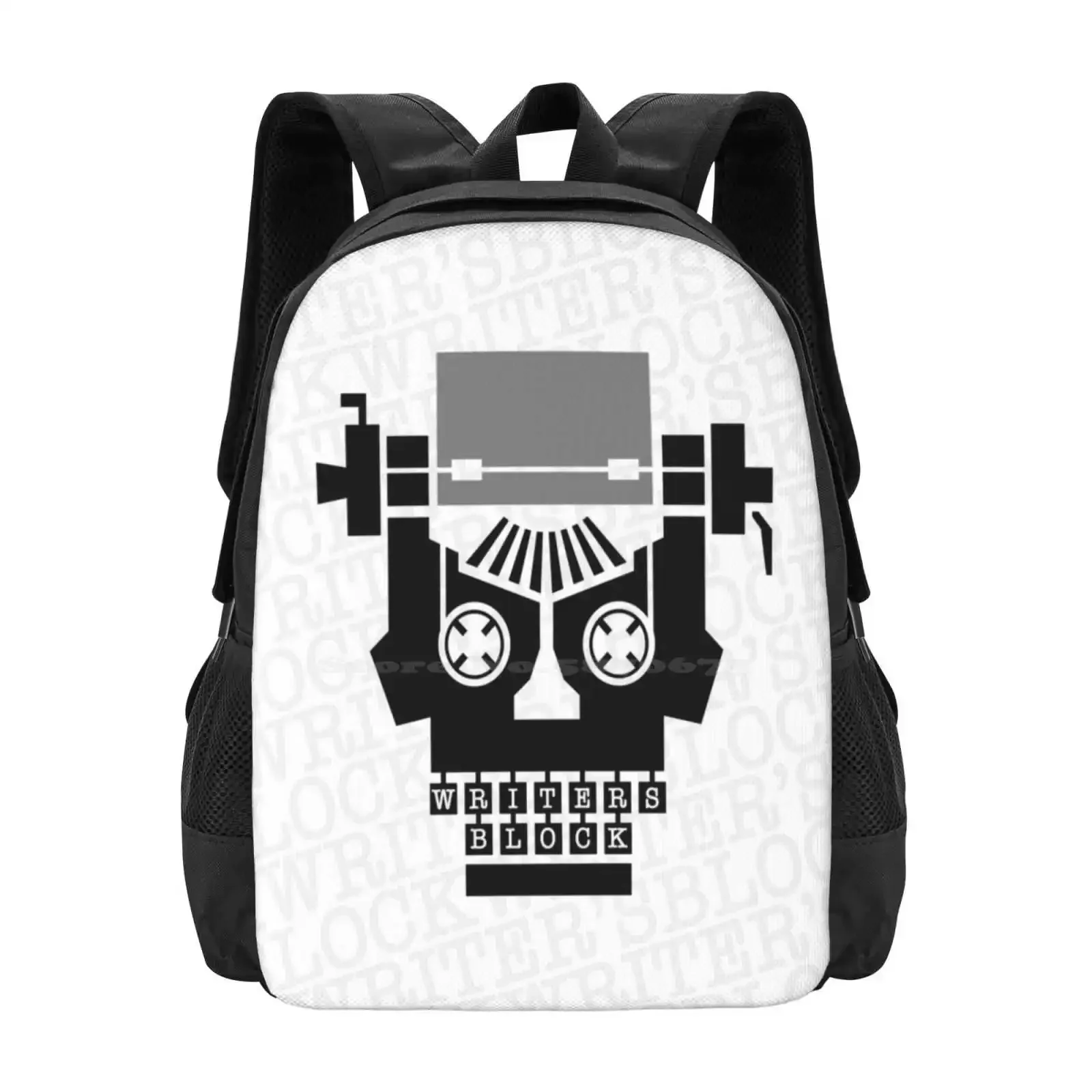

Writer's Block Ii Teen College Student Backpack Pattern Design Bags Reader Author Poet Scribe Novelist Books Reading Bookish