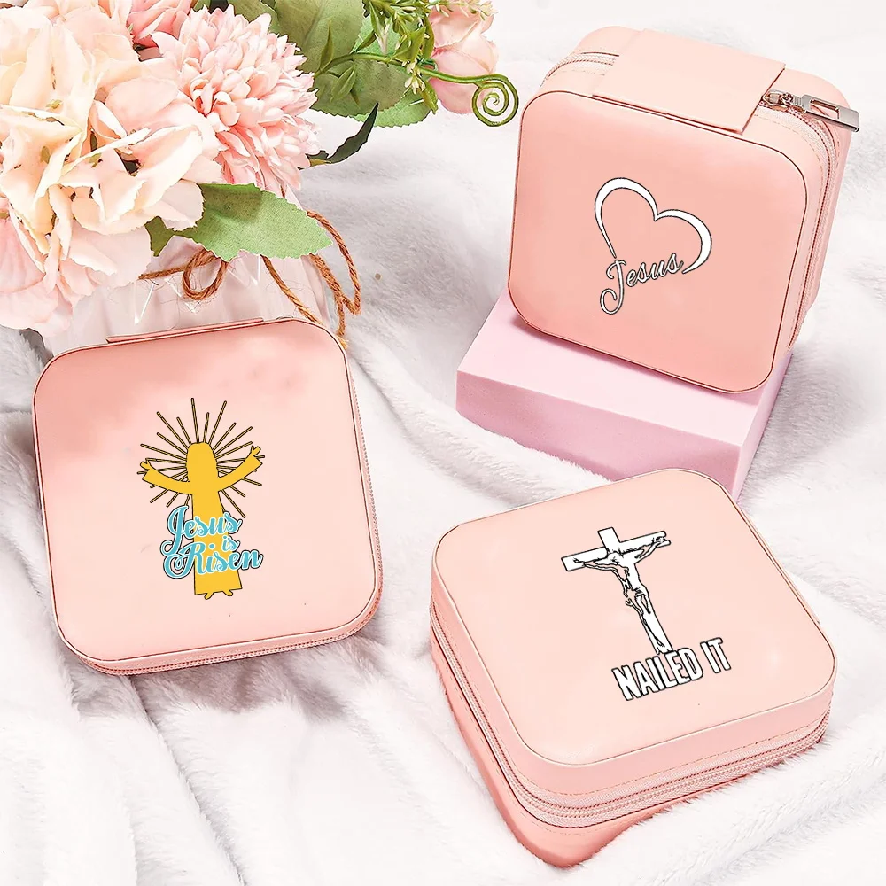 

Fashion Jewelry Storage Box New Women's Jewelry Storage Box PU Leather Waterproof Jewelry Storage Box Jesus Series Organizer