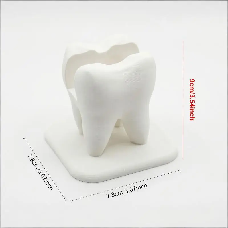 @*Novelty Teeth Styling Business Card Storage Box Portable Display Stand for Dental Clinic Reception Decor