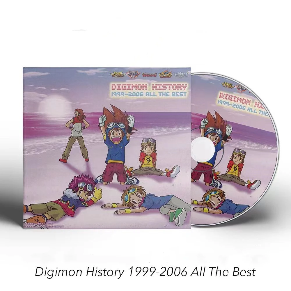 Anime Digimon Adventure Maeda Ai Music CD 1999-2006 All The Best OST Album 2pcs Compact Disc Cosplay Walkman Car Soundtracks Box