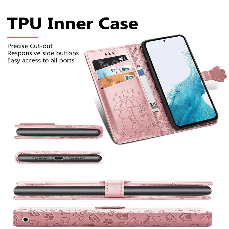 Lovely Leather Case For Xiaomi Redmi Note 8 9 10 11 12 13 Pro Plus 5G 12S 11S 10S 9S 10T 10C 12C 13C Wallet Flip Book Case Cover