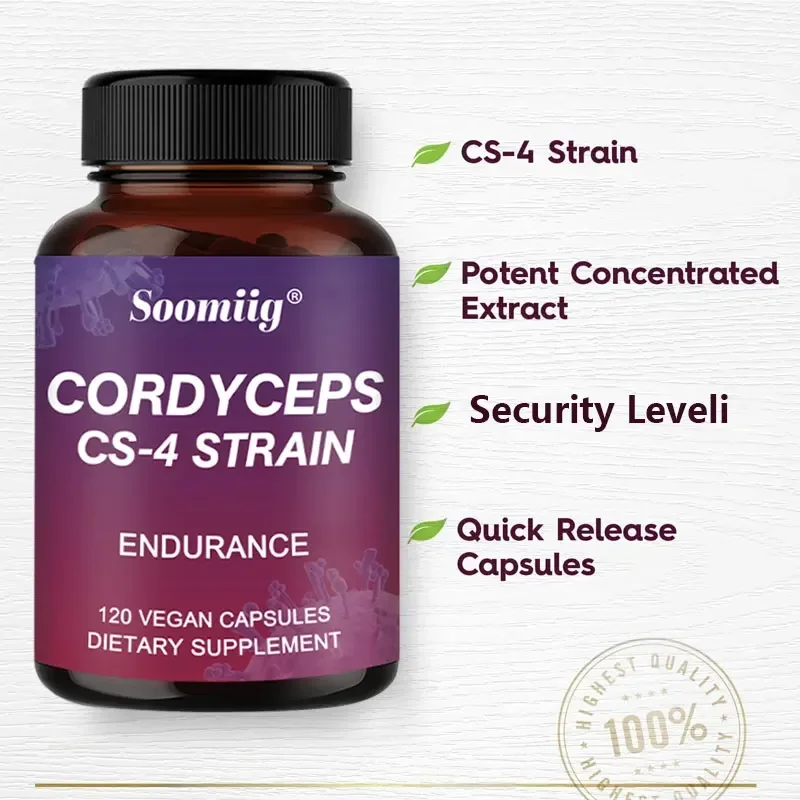 Nutrition, Cordyceps CS-4 Strain, 120 Vegan Capsules, Improves Endurance, Helps Immune & Cardiovascular Health