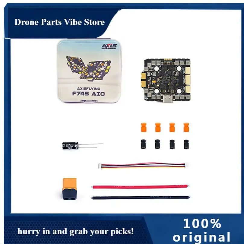 

Полетный контроллер AAxisflying Argus F745 AIO 40A ICM-42688P 5V 12V AM32 4-6S с двойным BEC для RC FPV дронов для фристайла, совместимый с DJI O3 Air