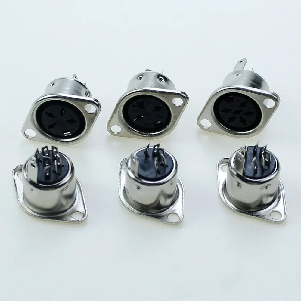 1Pc S Terminal Computer Toetsenbord Din Socket 3 4 5 6 7 8P/Core 8-Pins Midi Plug Base Ijzeren Shell S Terminal Power Connector