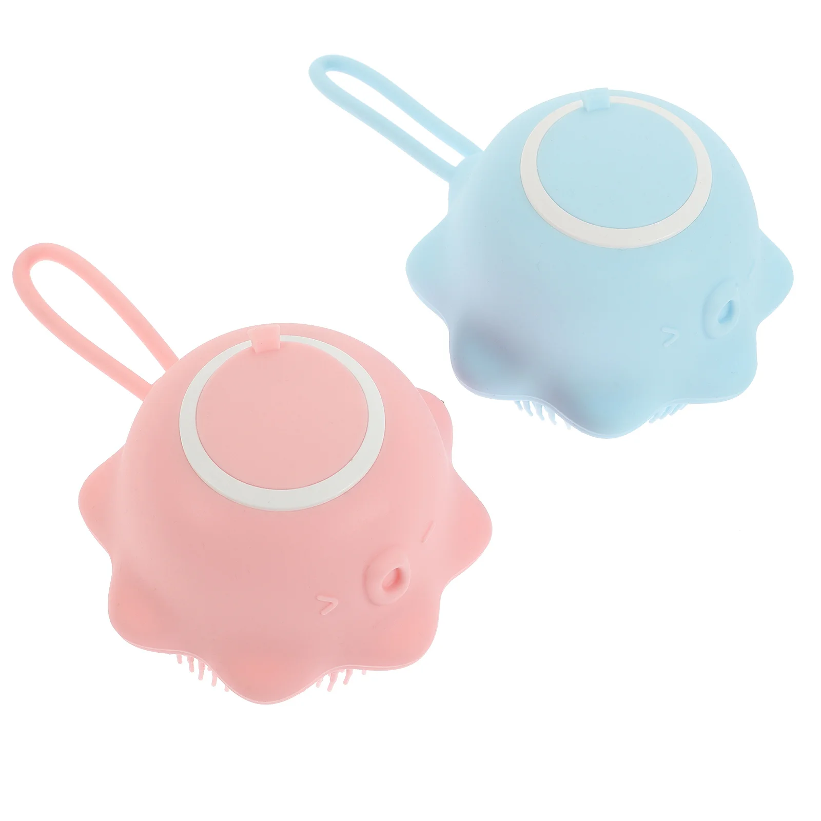 

2Pcs Silicone Bath Brushes Flexible Shower Gel Holder Household Bath Tool Soft Skin Cleanser Suitable for Babies