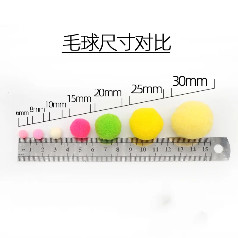 8/10/15/20/25/30mm Mini Fluffy Soft Pom Poms Pompoms Ball Handmade Kids Toys Wedding Christmas Decor for Sewing Craft Supplies