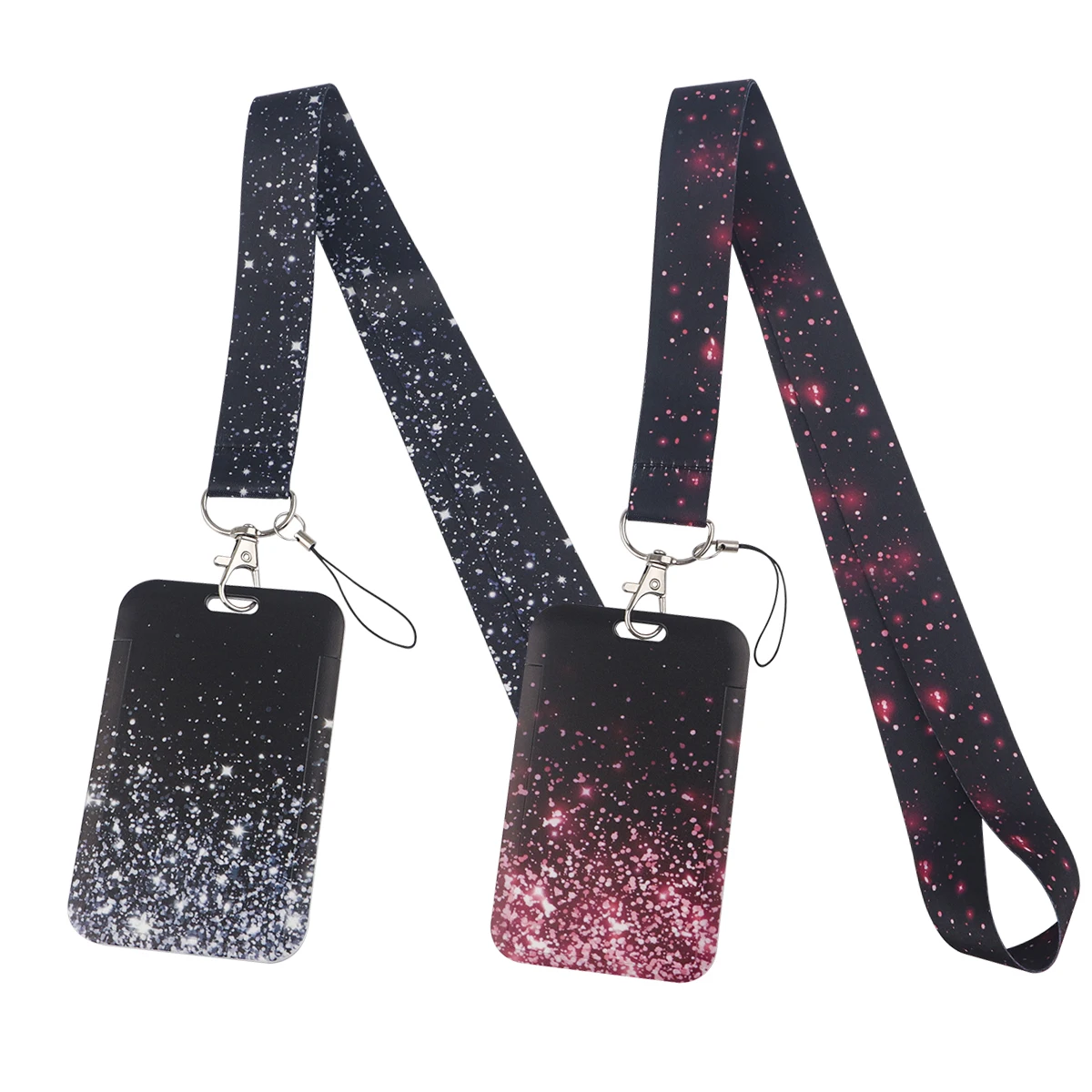 Starry Sky Neck Strap Lanyard for Key ID Card Gym Phone Charm Strap Student Badge Holder DIY Hang Rope Keyring Accessories Gifts