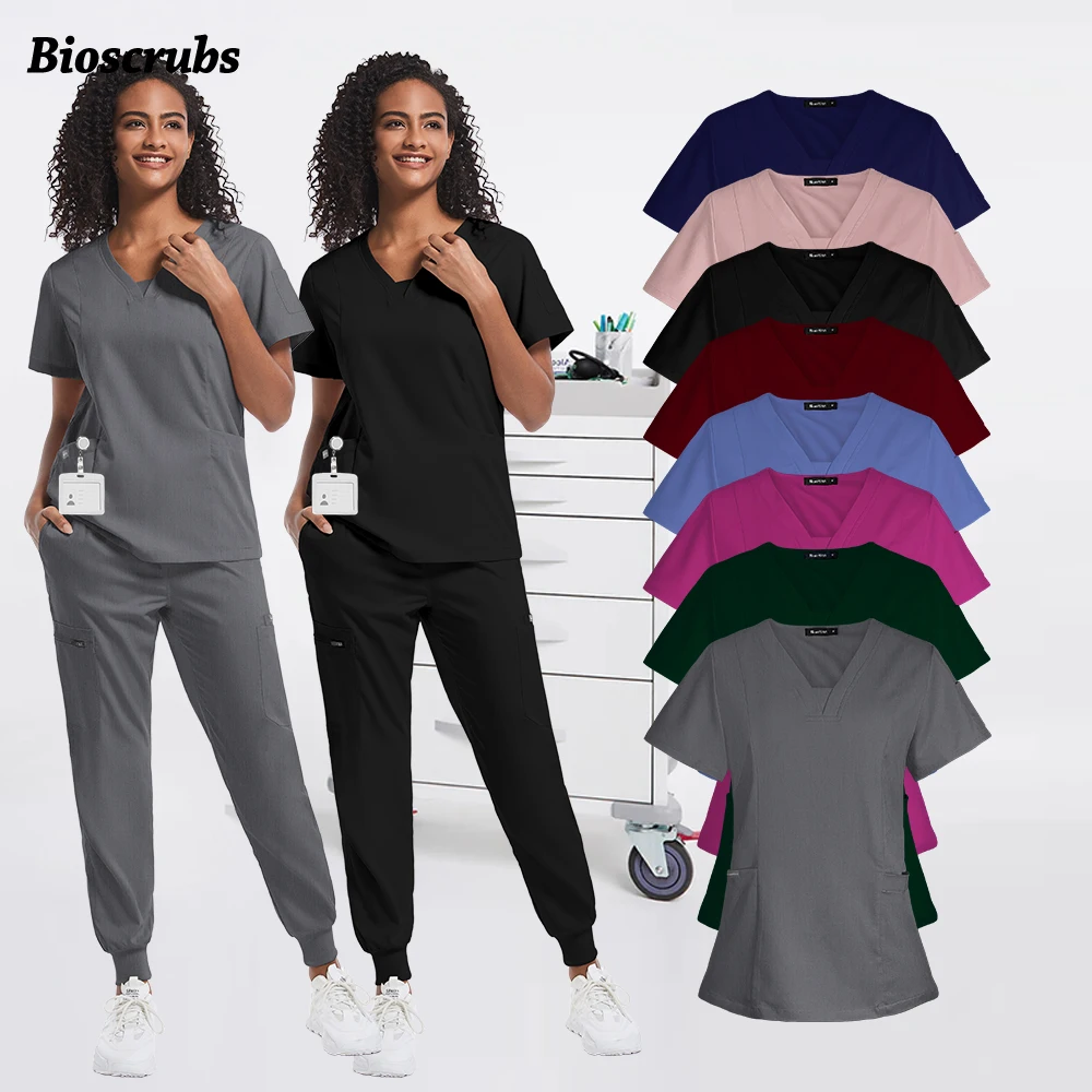 

Medical Clinical Uniforms Women Scrubs Set Operating Room Doctor Nurse Costume Dentist Overalls Accessories Lab Work Jogger Suit
