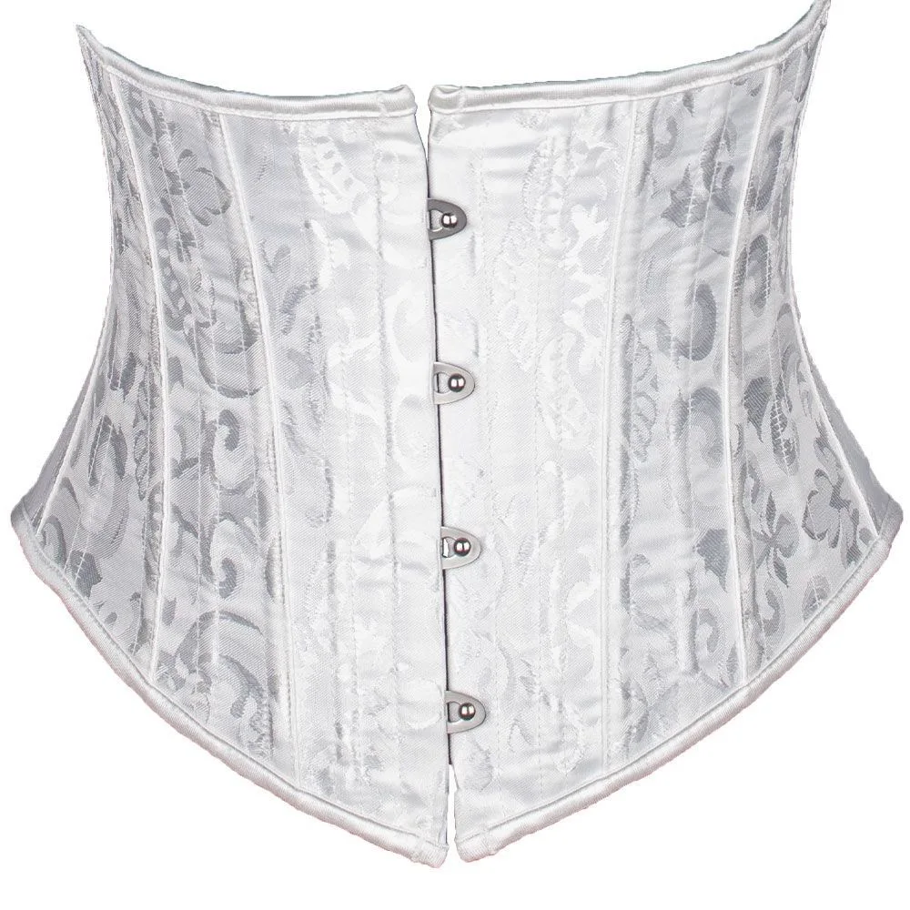 Underbust White Black Corset Woman Belt Plus Size Top Short Steel Boned Girdles Slimming Waist Shapers Gothic Clothing Bodice - view 6